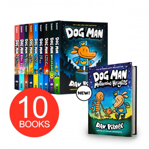 [도그맨] Dog Man #01-10 코믹스 세트 (Hardcover, 풀컬러)(CD없음)