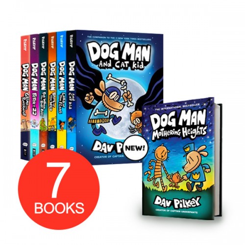 [★스티커+뱃지 증정] [도그맨] Dog Man #04-10 코믹스 세트 (Hardcover, 7종, 풀컬러)(CD없음)