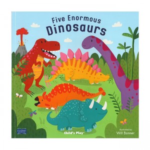 ο   Five Enormous Dinosaurs (Paperback)