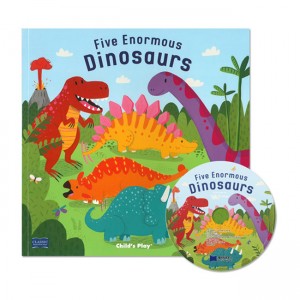ο   Five Enormous Dinosaurs (Paperback & CD)