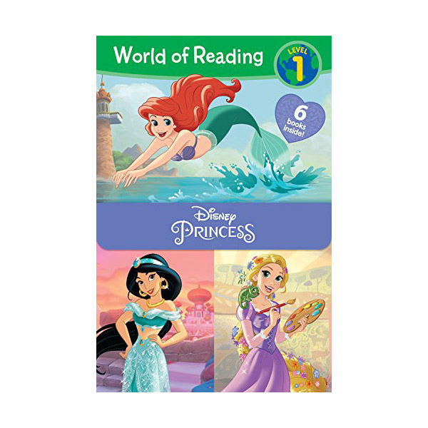 [파본:A급:박스훼손]World of Reading Level 1 : Disney Princess 6 Books Boxed Set (Paperback)(CD없음)