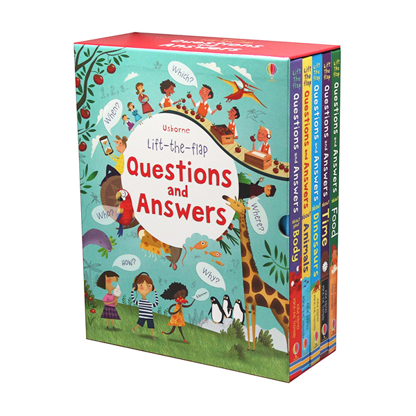 [특가세트] Usborne Lift-the-flap Questions and Answers 5 Books Box Set (Board book, 영국판)