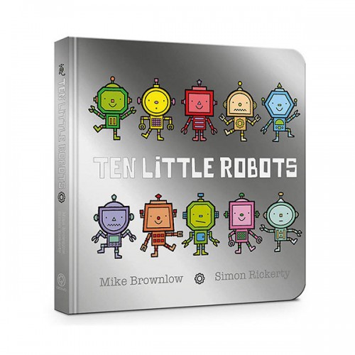 [Ư] Ten Little Robots (Board Book, )