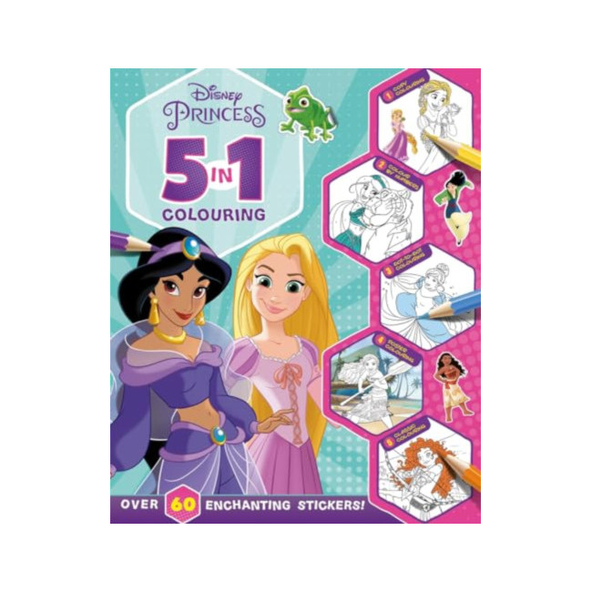 Disney Princess: 5 in 1 Colouring