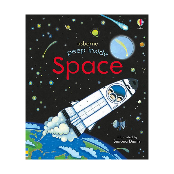 Usborne Peep Inside : Space (Board book, 영국판)