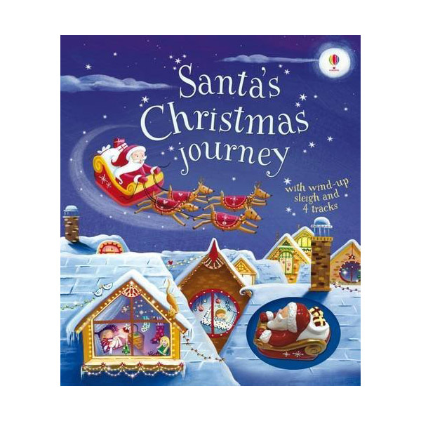 ھSanta's Christmas Journey with Wind-Up Sleigh (Board book)