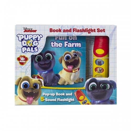  Disney Junior Puppy Dog Pals : Pop-Up Book and Flashlight Set (Sound Board Book)