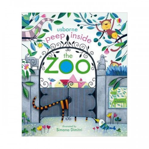 Usborne Peep Inside : The Zoo (Board book, )