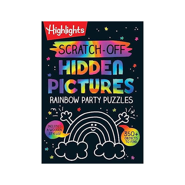 Scratch-Off Hidden Pictures Rainbow Party Puzzles 
