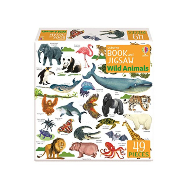 Usborne Book and Jigsaw Wild Animals 