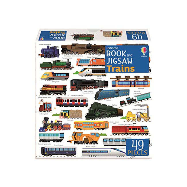 Usborne Book and Jigsaw Trains 