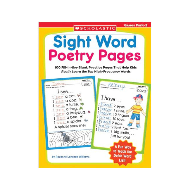 Sight Word Poetry Pages