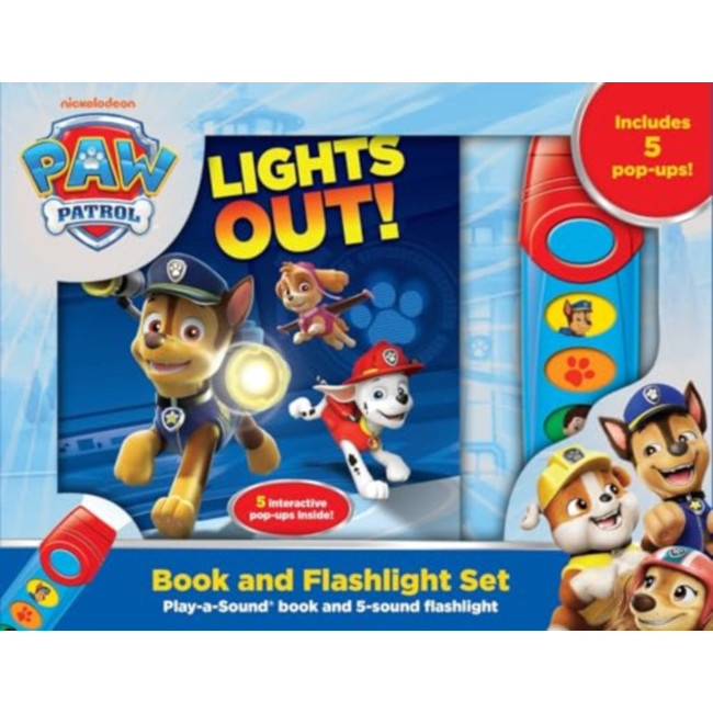 Nickelodeon Paw Patrol: Lights Out! Book and 5-Sound Flashlight Set