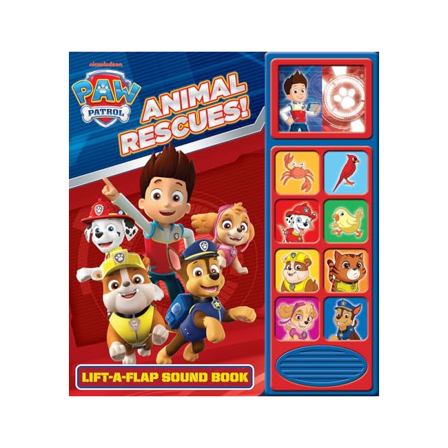 Nickelodeon Paw Patrol: Animal Rescues! Lift-A-Flap Sound Book