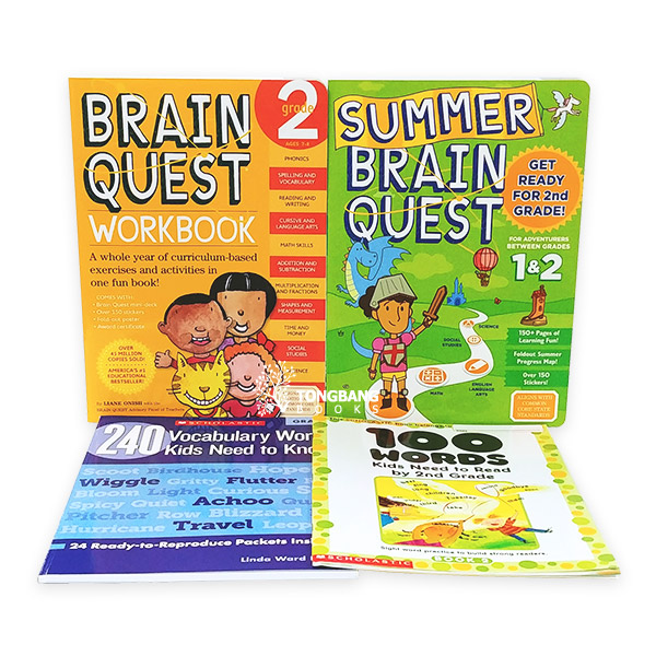 Brain Quest & Scholastic Grade 2 영어문제집 4종 세트 (Paperback)
