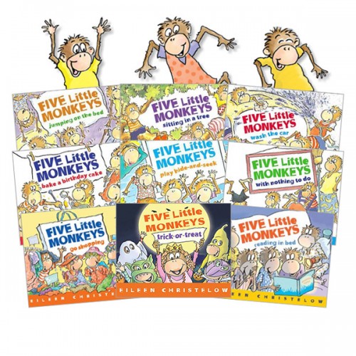 Five Little Monkeys ĺ 9 Ʈ (Paperback) (CD )