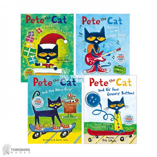 Pete the Cat 픽쳐북 4종 세트 (Paperback, 영국판) (CD없음)