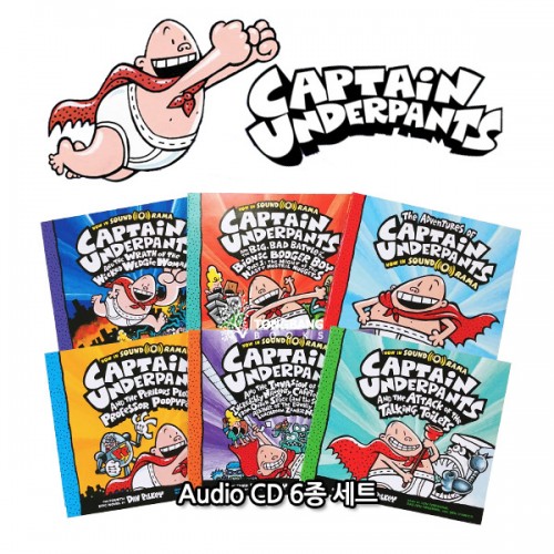 [] Captain Underpants Audio CD Set : Books #01-6 ()