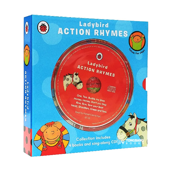 Ladybird Action Rhymes Collection (Board Book & CD, 4 Books + 1CD, 영국판)