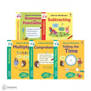  3 Usborne Workbook ø English & Math 5 Ʈ (Paperback, UK)(CD) 