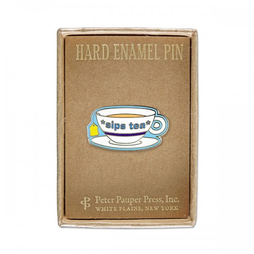 Sips Tea - Hard Enamel Pin