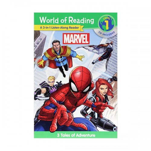 World of Reading Level 1 : A 3-in-1 Listen-Along Reader : Marvel : 3 Tales of Adventure (Paperback & CD)