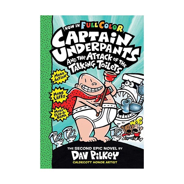 (÷) #02 : Captain Underpants and the Attack of the Talking Toilets (Hardcover)