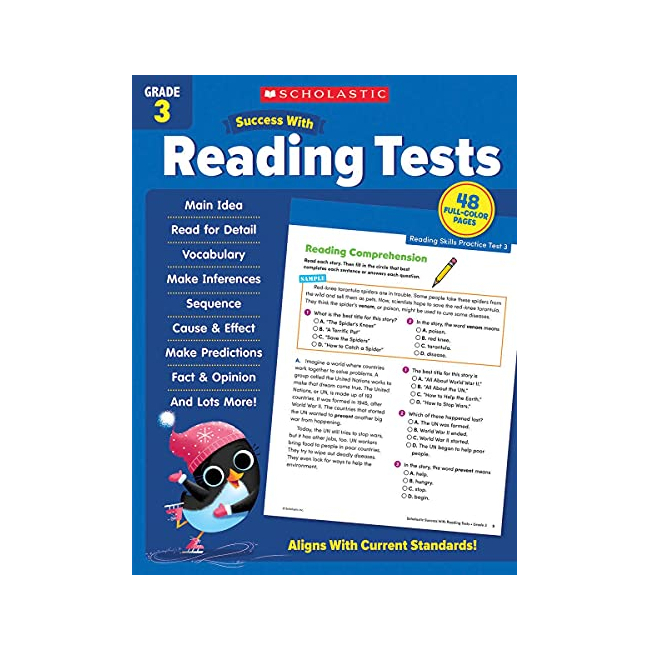 Scholastic Success With Reading Tests Grade 3 Workbook (Paperback, ̱)