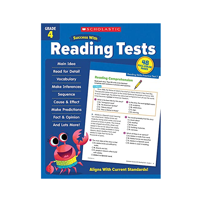 Scholastic Success With Reading Tests Grade 4 Workbook (Paperback, ̱)
