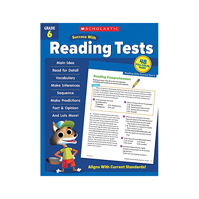 Scholastic Success With Reading Tests Grade 6 Workbook (Paperback, ̱)