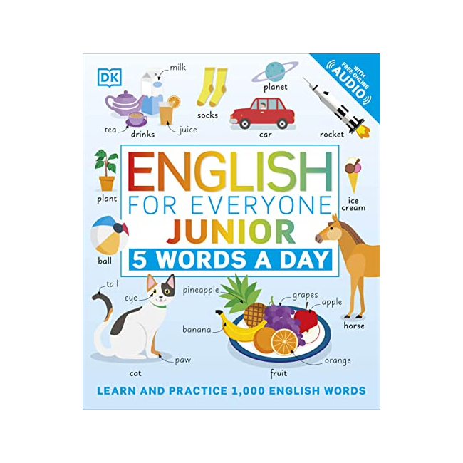 English for Everyone Junior: 5 Words a Day: Learn and Practice 1,000 English Words