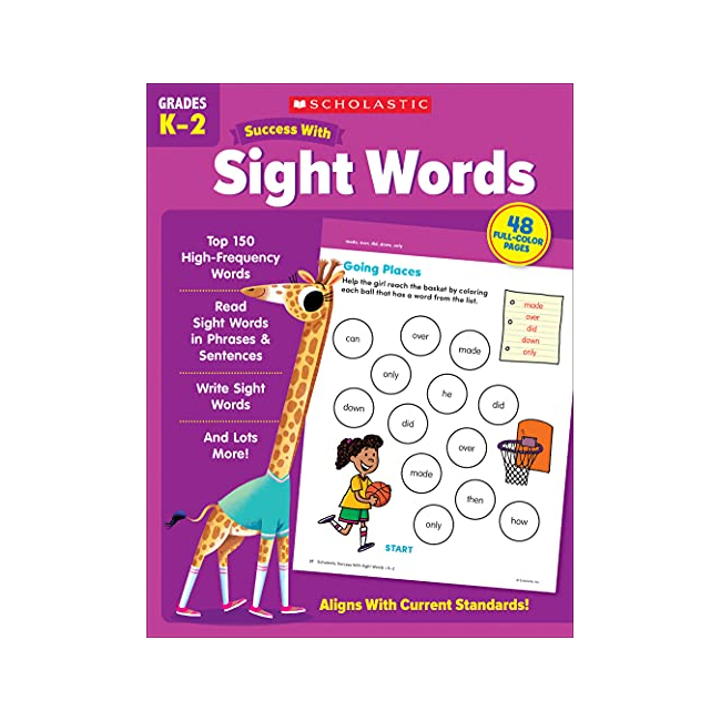 Scholastic Success With Sight Words Workbook