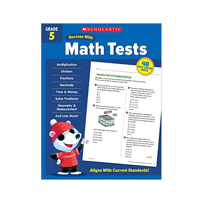 Scholastic Success With Math Tests Grade 5 Workbook