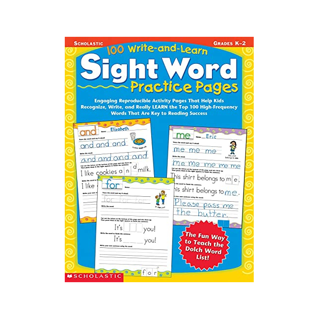 100 Write-and-Learn Sight Word Practice Pages