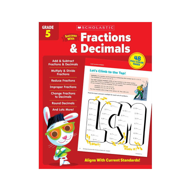 Scholastic Success With Fractions & Decimals Grade 5 Workbook