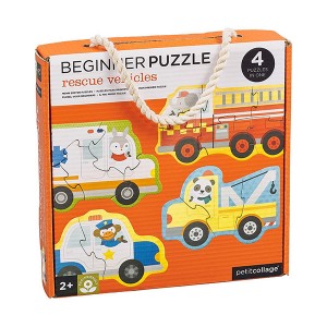 Petit Collage : Beginner Puzzle for Kids : Rescue Vehicles