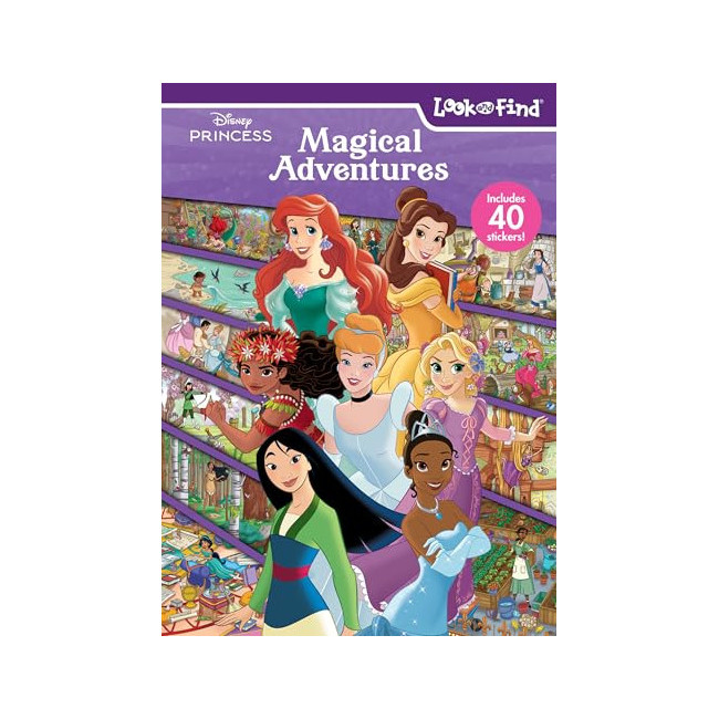 Look and Find : Disney Princess Cinderella, Belle, Moana, and More! 