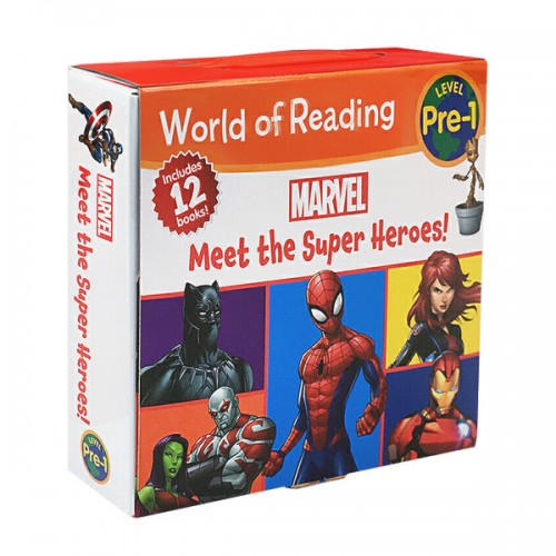 World of Reading Pre-Level 1 : Marvel : Meet the Super Heroes!  12 Box Set (Paperback) (CD)