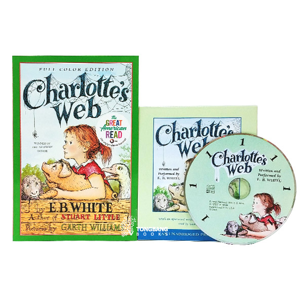 Charlotte's Web Book & CD Ʈ (Paperback+CD, Full Color)