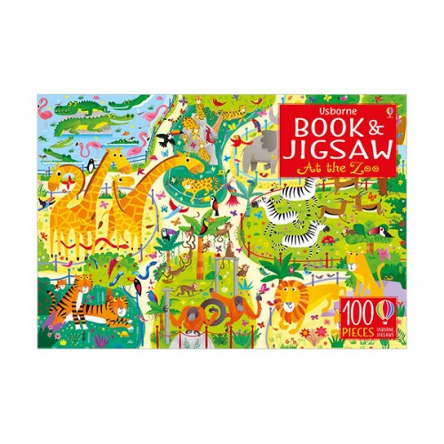 Usborne Book and Jigsaw : 100 Piece At the Zoo